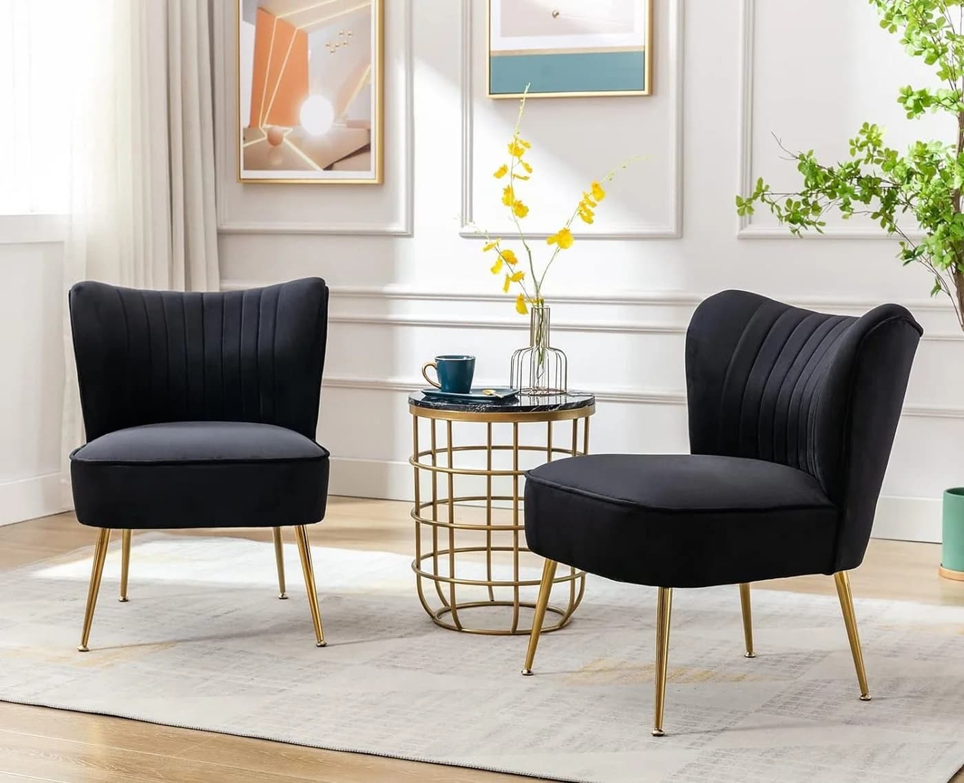 WAHSON OFFICE CHAIRS Loungesessel Wohnzimmer Modern Schwarz - Bild 3