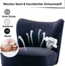 WAHSON OFFICE CHAIRS Loungesessel Wohnzimmer Modern Schwarz Bild 5