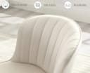 WAHSON OFFICE CHAIRS Esszimmerstuhl 2er Set Beige Küchenstuhl mit goldenem Fuß Bild 5