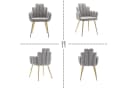 WAHSON OFFICE CHAIRS Esszimmerstuhl 2/4er Set Samt/Kunstfell Polsterstuhl Bild 5