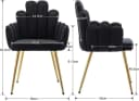 WAHSON OFFICE CHAIRS Esszimmerstuhl 2/4er Set Samt Muschelsessel Schwarz Bild 3