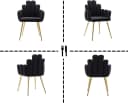 WAHSON OFFICE CHAIRS Esszimmerstuhl 2/4er Set Samt Muschelsessel Schwarz Bild 5