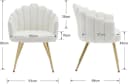 WAHSON OFFICE CHAIRS Loungesessel Kunstfell Polsterstuhl Metallbeine Bild 3