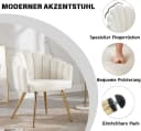 WAHSON OFFICE CHAIRS Loungesessel Kunstfell Polsterstuhl Metallbeine Bild 5