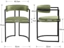 WAHSON OFFICE CHAIRS Esszimmerstuhl 2/4er Set Samt/Kunstleder/Kunstfell-Eckstühle, schwarze Metallbeine Bild 1