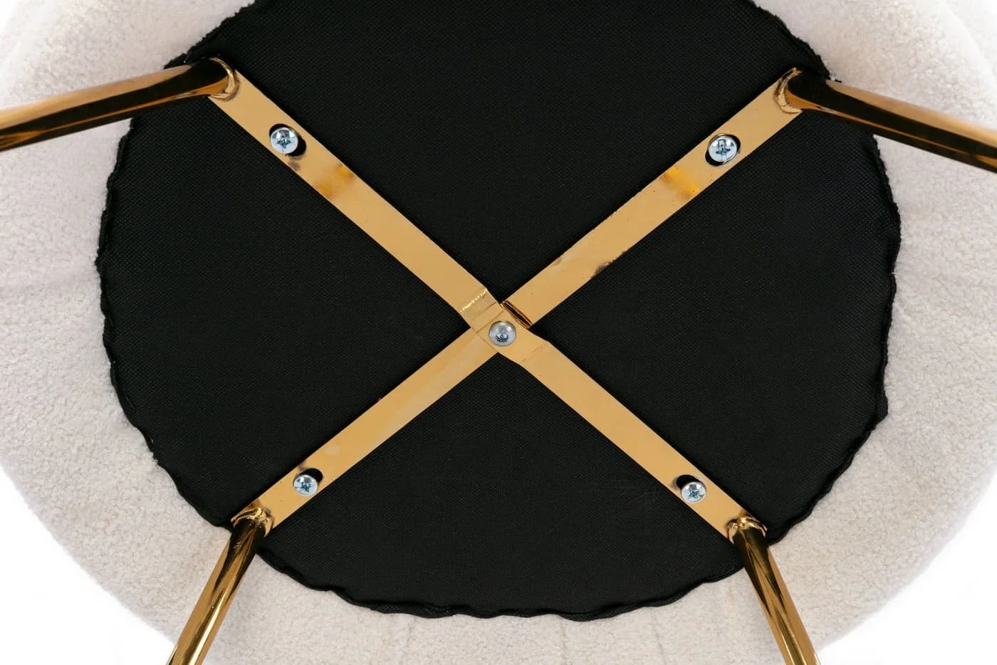Luxuriöser Loungesessel in Weiß und Gold - Bild 5