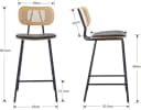 WAHSON OFFICE CHAIRS Barhocker 2er Set Schwarz Metall Kunstleder Bild 1