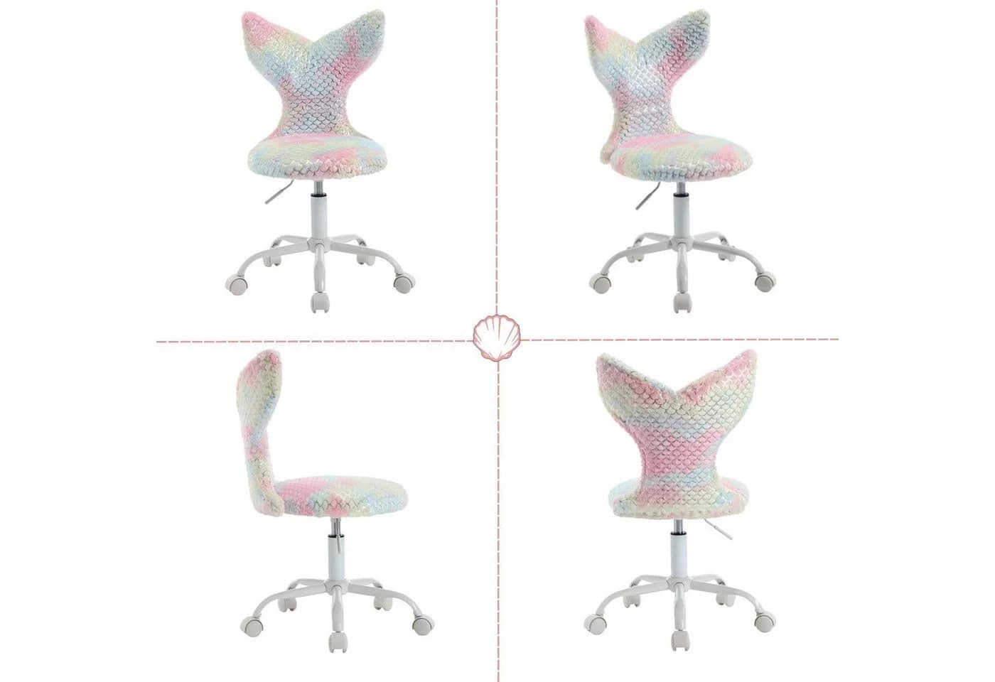 WAHSON OFFICE CHAIRS Kinderstuhl Kunstfell höhenverstellbar drehbar - Bild 3