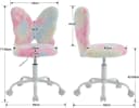 WAHSON OFFICE CHAIRS Kinderstuhl Rosa Kunstfell höhenverstellbar drehbar Bild 3