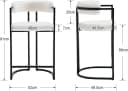 WAHSON OFFICE CHAIRS Barhocker 2er Set Samt Metallbeine Bild 1