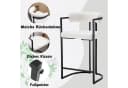WAHSON OFFICE CHAIRS Barhocker 2er Set Samt Metallbeine Bild 5