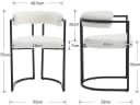 WAHSON OFFICE CHAIRS Esszimmerstuhl 2er Set Samt Metallbeine Bild 1