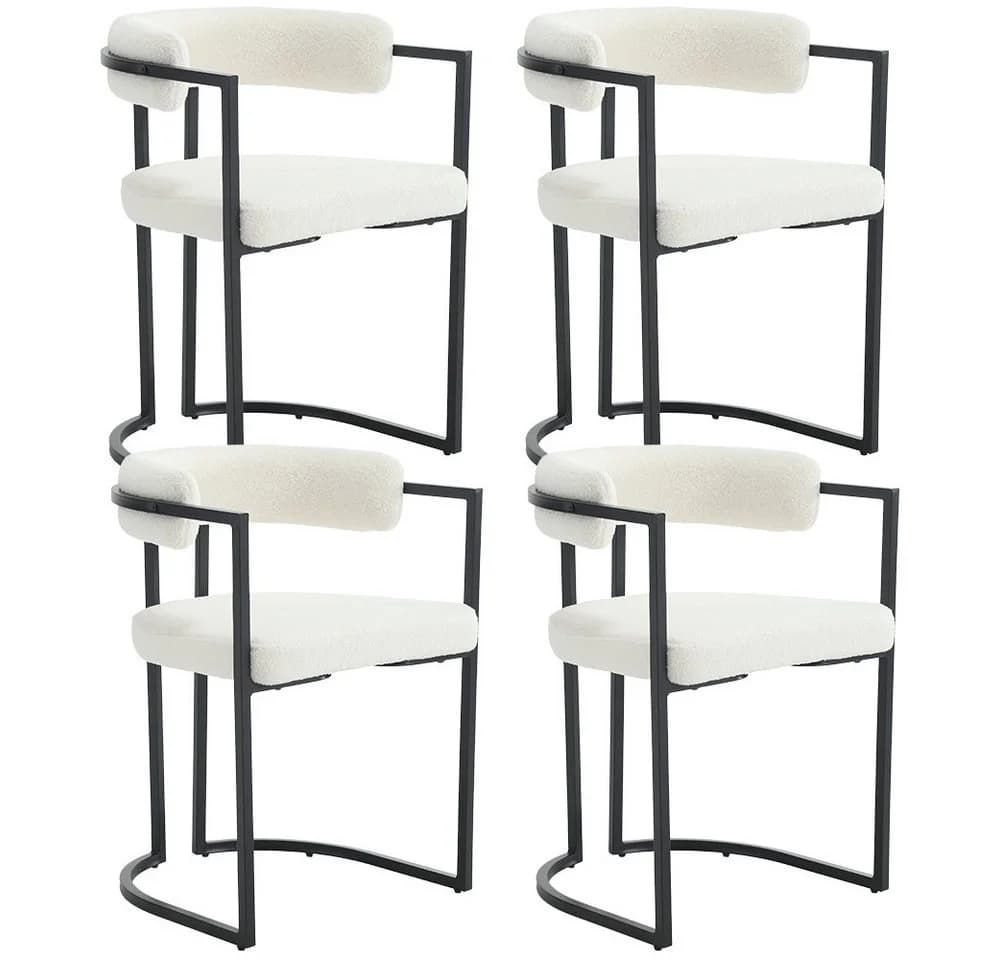 WAHSON OFFICE CHAIRS Esszimmerstuhl 2er Set Samt Metallbeine - Bild 2