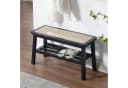 WAHSON Schuhbank Rattan Küchenbank Schwarz Bild 1