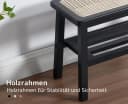 WAHSON Schuhbank Rattan Küchenbank Schwarz Bild 5