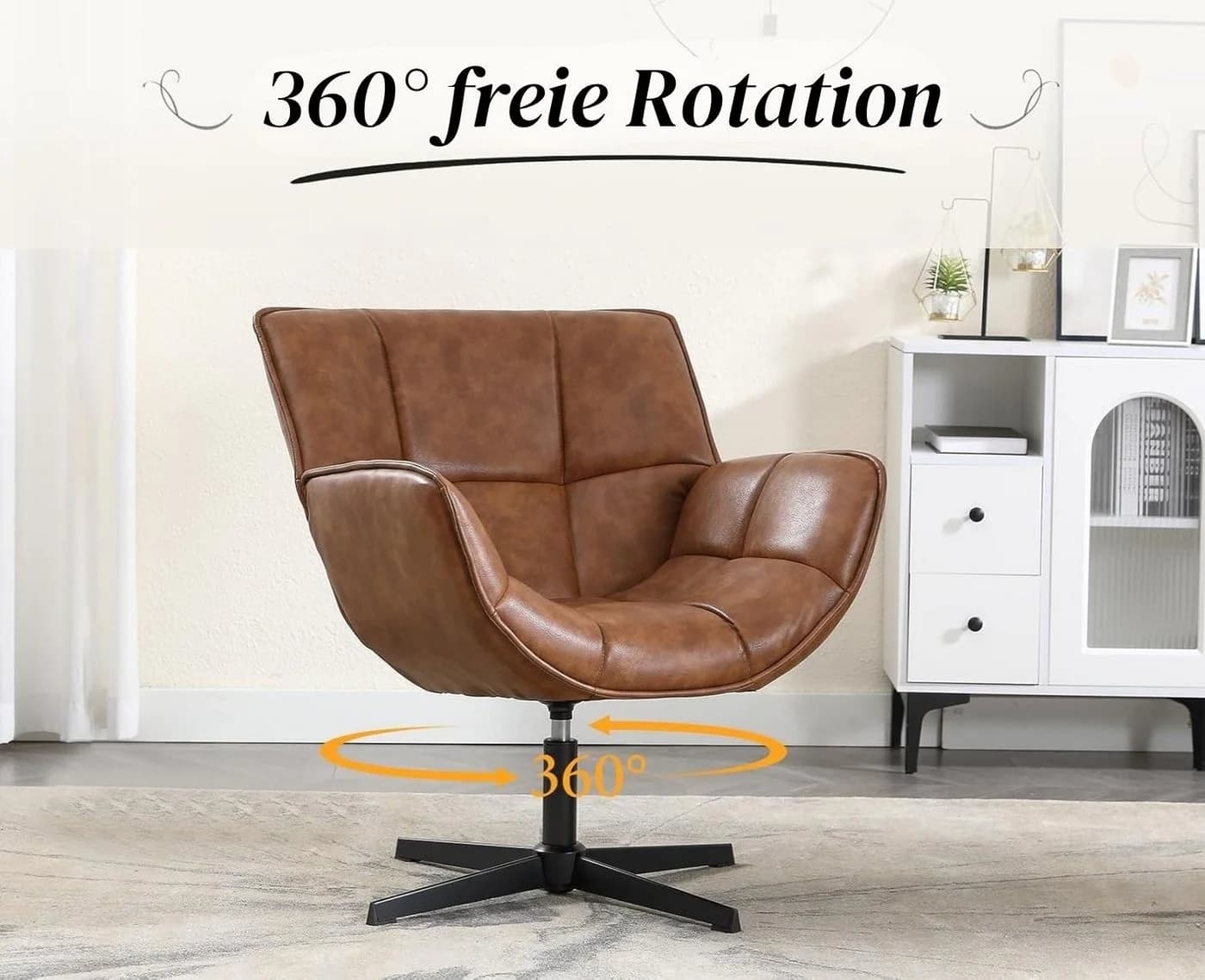 WAHSON OFFICE CHAIRS Loungesessel Armlehnstuhl PU-Leder - Bild 5