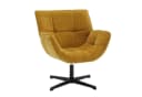 WAHSON Loungesessel Armlehnstuhl Gelb PU-Leder drehbar Bild 2