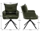 WAHSON OFFICE CHAIRS Bürostuhl Kordsamt Grün Ergonomisch 360° Drehbar Bild 3