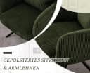 WAHSON OFFICE CHAIRS Bürostuhl Kordsamt Grün Ergonomisch 360° Drehbar Bild 4