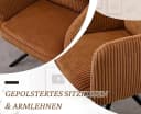 WAHSON OFFICE CHAIRS Bürostuhl Kordsamt Schwarz 360° drehbar Bild 4