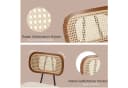 WAHSON OFFICE CHAIRS Esszimmerstuhl 2er Set Beige PU-Leder Rattan Holz Bild 4