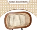 WAHSON Barhocker 2er Rattan PU-Leder Holzbeine Küchen/Wohnzimmer Bild 5
