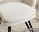 WAHSON Esszimmerstuhl 2er Set Leinen Beige mit Metallbeinen Bild 4