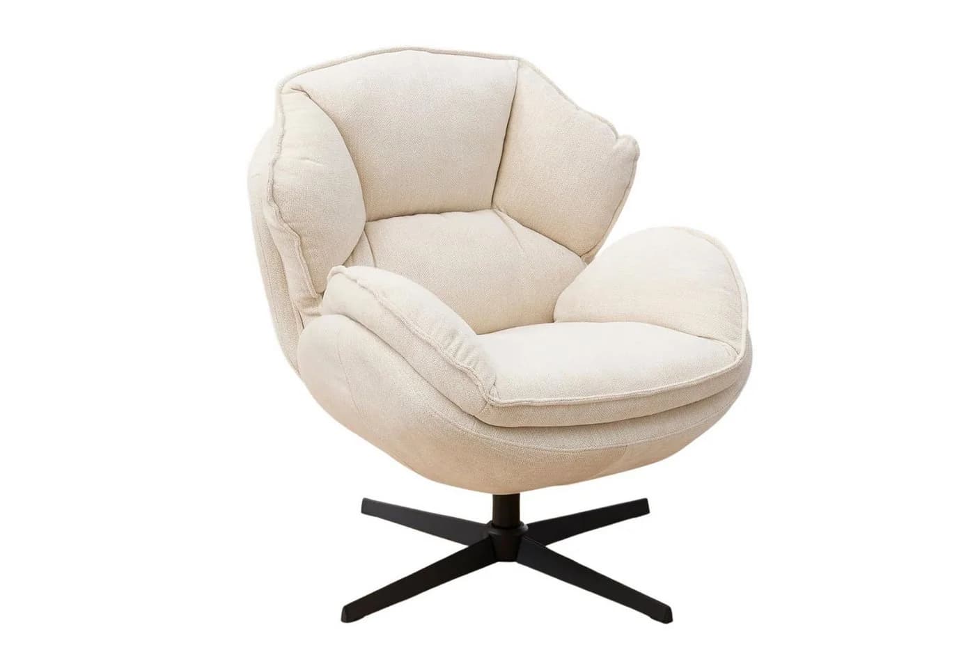 WAHSON OFFICE CHAIRS Loungesessel Modern Chenille/PU Weiß - Bild 2