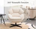 WAHSON OFFICE CHAIRS Loungesessel Modern Chenille/PU Weiß Bild 5