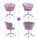 CHAIRUS Drehstuhl Höhenverstellbarer Samt-Drehstuhl mit Blütenblatt-Design für Kinder Bild 4