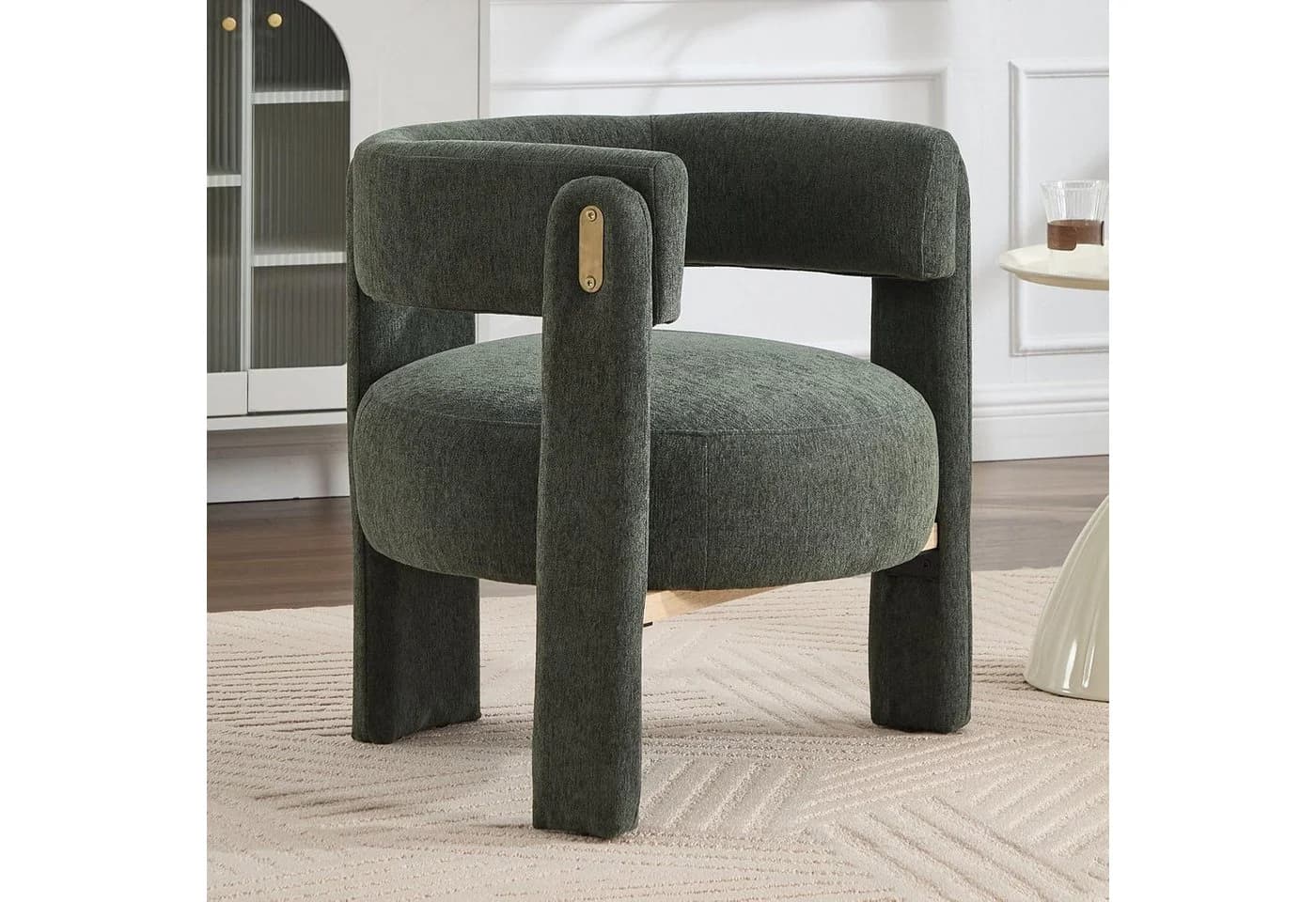 WAHSON OFFICE CHAIRS Ohrensessel Modern Grün Chenille
