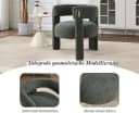 WAHSON OFFICE CHAIRS Ohrensessel Modern Grün Chenille Bild 5
