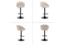 CHAIRUS Barhocker 2er Set Beige Drehhocker mit Rückenlehne Bild 4