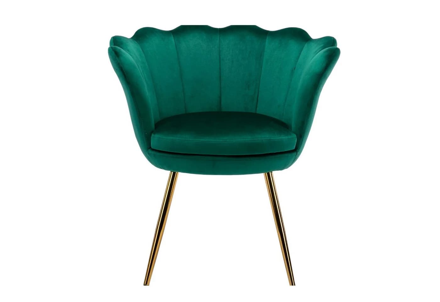 CHAIRUS Sessel Relaxsessel Grün Samt Goldfuß Blumenform - Bild 2