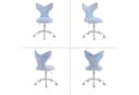CHAIRUS Kinderdrehstuhl höhenverstellbar Meerjungfrau Kunstfell Blau Bild 4