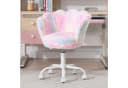 WAHSON OFFICE CHAIRS Kinder-Drehstuhl Samt/Kunstfell Blütenblatt-Design Bild 1