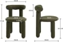 WAHSON OFFICE CHAIRS Esszimmerstuhl 2er Set Moderne Kunstfell Bild 3