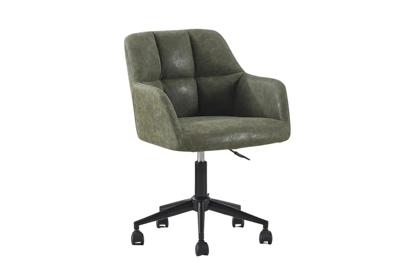 WAHSON Bürostuhl Samt/PU-Leder Grün Drehstuhl mit Metallgestell - Bild 2