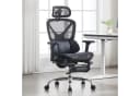 WAHSON OFFICE CHAIRS Ergonomischer Bürostuhl Schwarz mit Fußstütze Bild 1