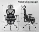 WAHSON OFFICE CHAIRS Ergonomischer Bürostuhl Schwarz mit Fußstütze Bild 3