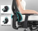 WAHSON OFFICE CHAIRS Ergonomischer Bürostuhl Schwarz mit Fußstütze Bild 5