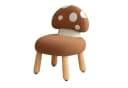 WAHSON Kindersessel Pilz Chenille Braun Massivholz Bild 2