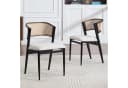 WAHSON OFFICE CHAIRS Esszimmerstuhl 2er Set Rattan Schwarz Bild 1