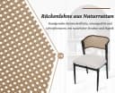 WAHSON OFFICE CHAIRS Esszimmerstuhl 2er Set Rattan Schwarz Bild 4