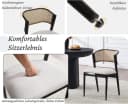 WAHSON OFFICE CHAIRS Esszimmerstuhl 2er Set Rattan Schwarz Bild 5