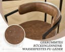 WAHSON Esszimmerstuhl 4er Set Samt/Kunstleder Schwarz Metallbeine Bild 5