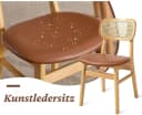 WAHSON Esszimmerstuhl Rattansessel 2/4er Set Braun Holz Bild 4