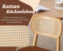WAHSON Esszimmerstuhl Rattansessel 2/4er Set Braun Holz Bild 5