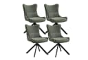 WAHSON OFFICE CHAIRS Esszimmerstuhl 360°Drehbar Chenille Grün Metallbeine Bild 2