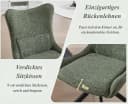 WAHSON OFFICE CHAIRS Esszimmerstuhl 360°Drehbar Chenille Grün Metallbeine Bild 5